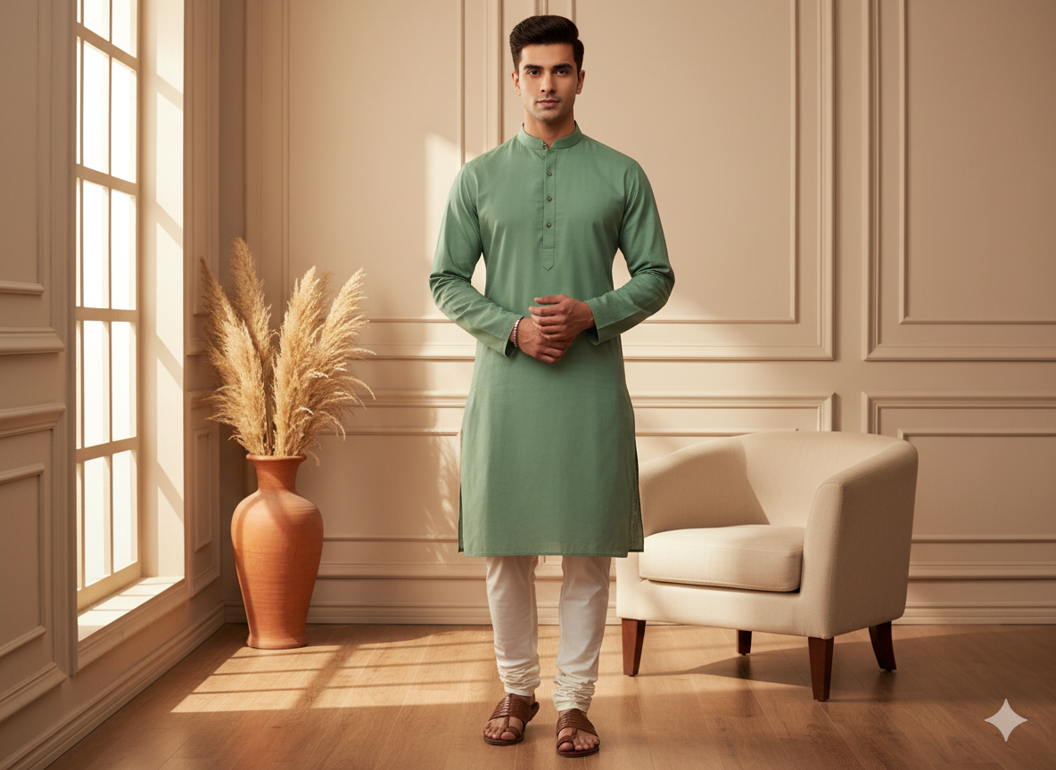 Sea Green Plain 100% Pure Mul Mul Cotton