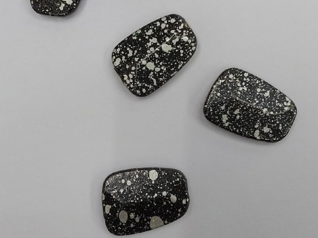 Black Designer Plastic Stones