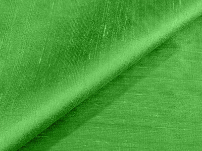 Parrot Green Plain Bangalore Raw Silk Fabric  (Wholesale)