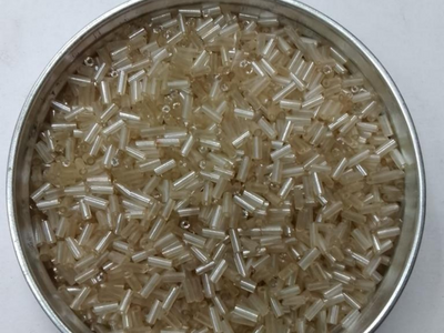 वाटर गोल्डन सिल्वरलाइन पाइप ग्लास सीड बीड्स- 4.5 मिमी