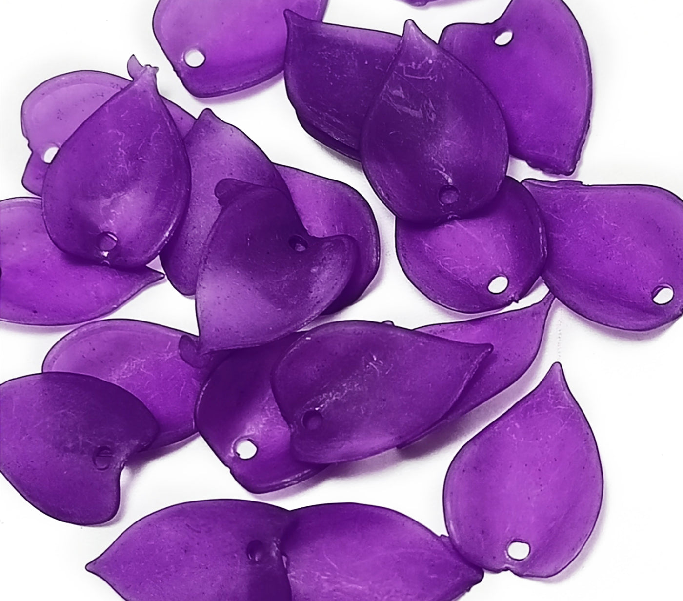 Purple Matte Finish Acrylic Embellishments With Hole