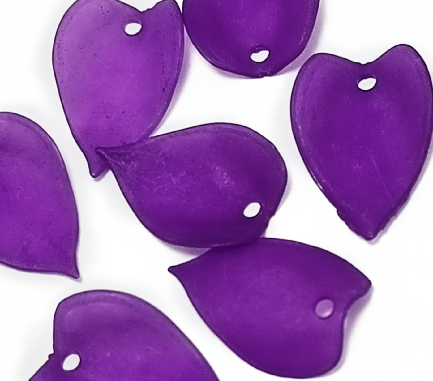 Purple Matte Finish Acrylic Embellishments With Hole