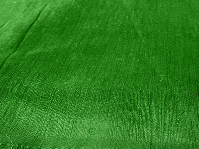 Parrot Green Plain Bangalore Raw Silk Fabric  (Wholesale)