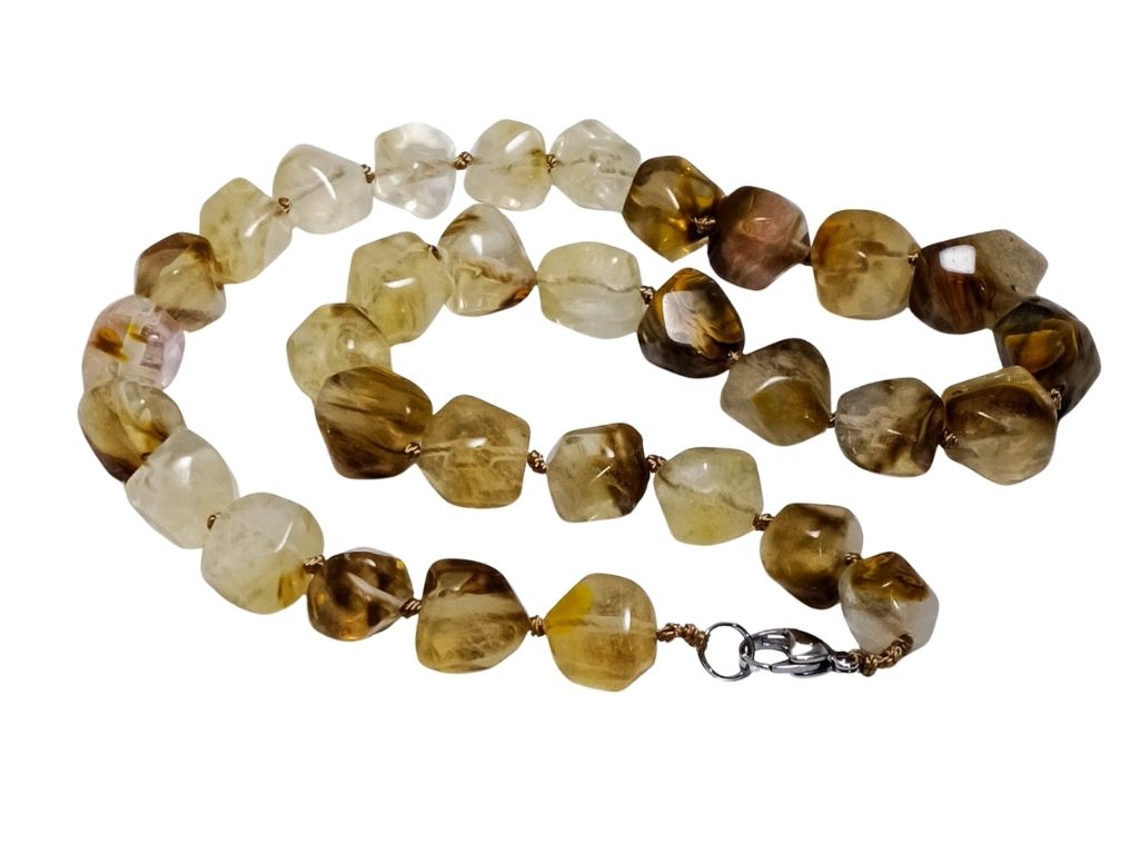 Yellowish Irregular Multiple Sized Natural Stone Beads