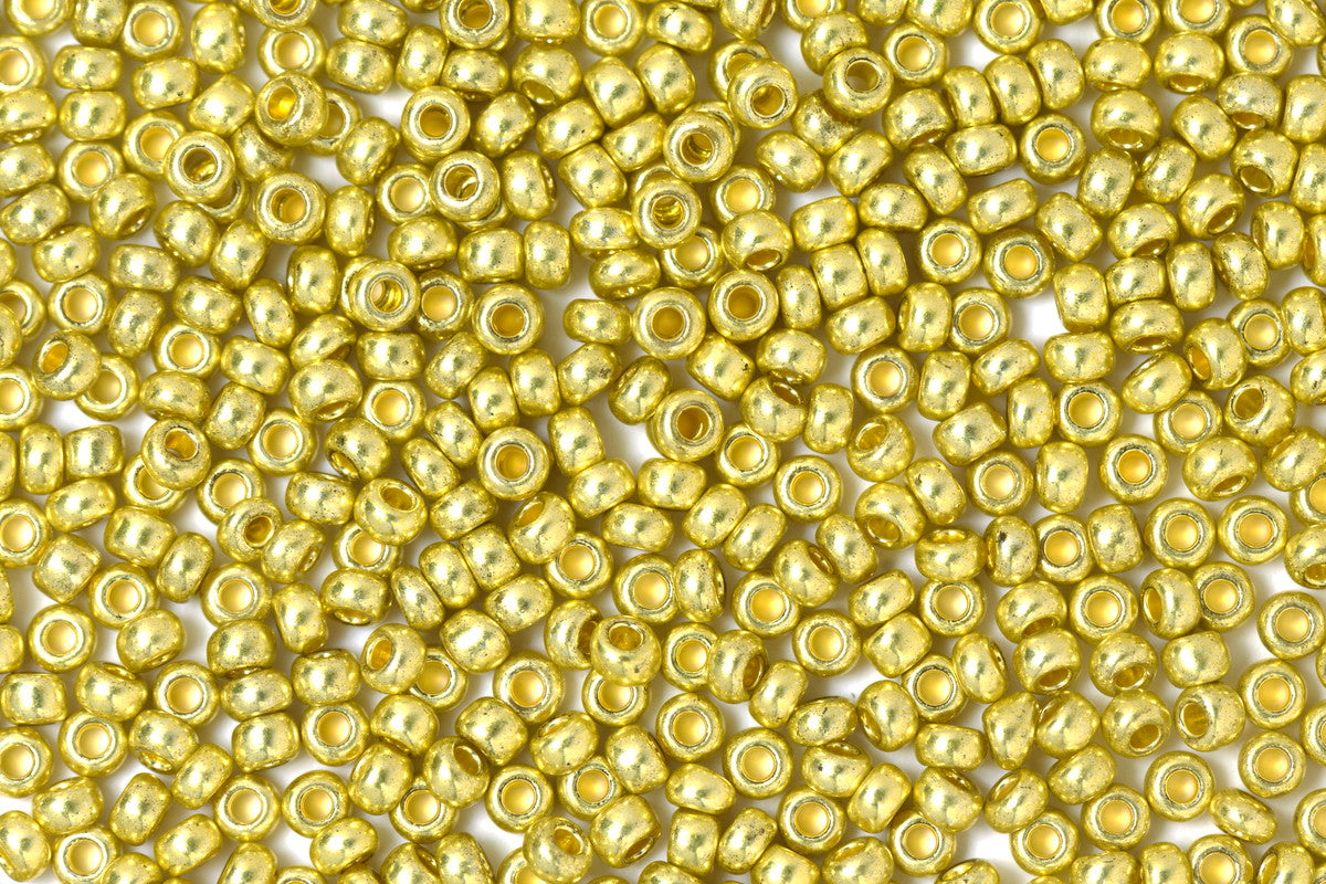 Golden Preciosa Metallic Seeds Beads