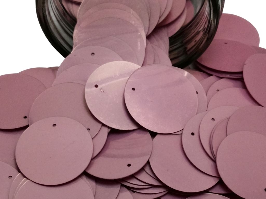 Lilac Circular One Hole Plastic Sequins