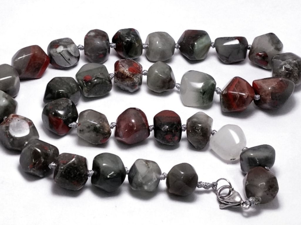 Gray Irregular Multiple Sized Natural Stone Beads