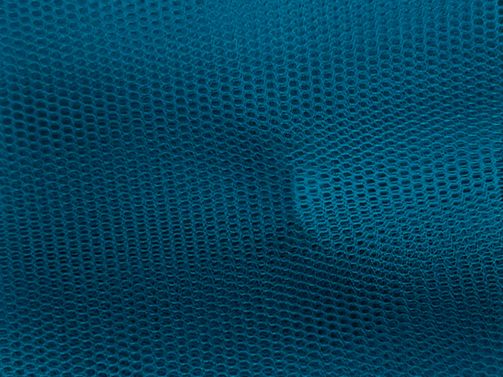 Cerulean Blue Plain Net Fabric