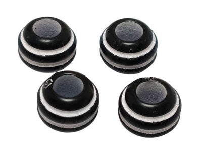 Black & White Cricket Ball Spherical Plastic Matte Finish Beads