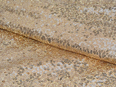 Royal Golden Plain Sequins Embroidered Net Fabric