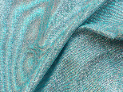 Bright Turquoise Plain Shimmer Bonding Fabric