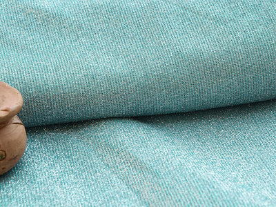 Bright Turquoise Plain Shimmer Bonding Fabric