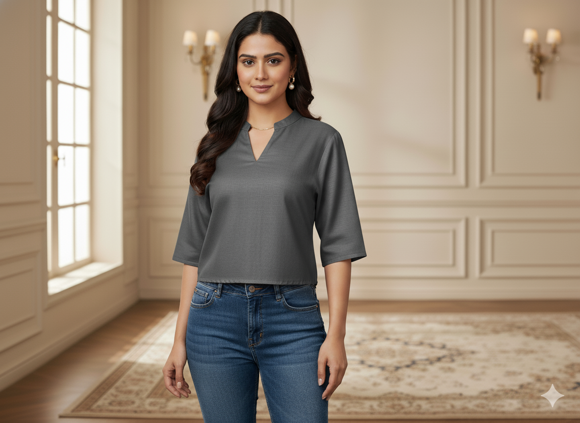 स्टील सिल्वर प्लेन ग्लेज्ड कॉटन फ़ैब्रिक