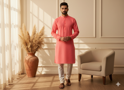 Pink Plain 100% Pure Mul Mul Cotton