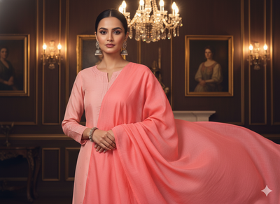 Pink Plain 100% Pure Mul Mul Cotton