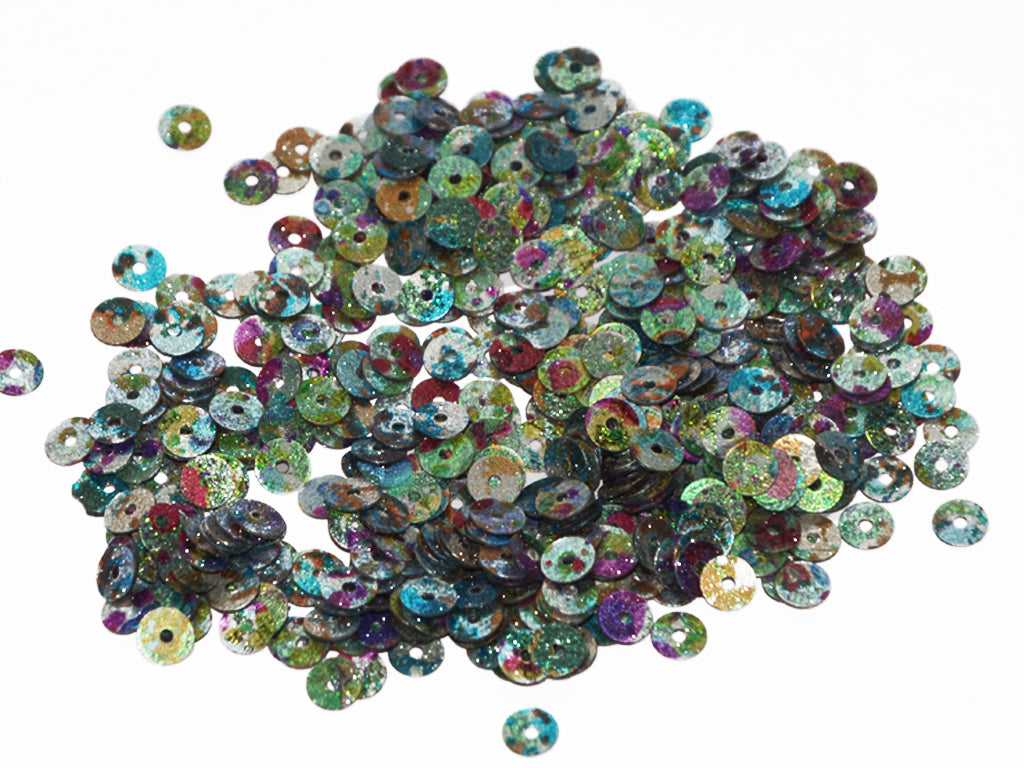 Iris Black Rainbow Centrehole Plastic Sequins