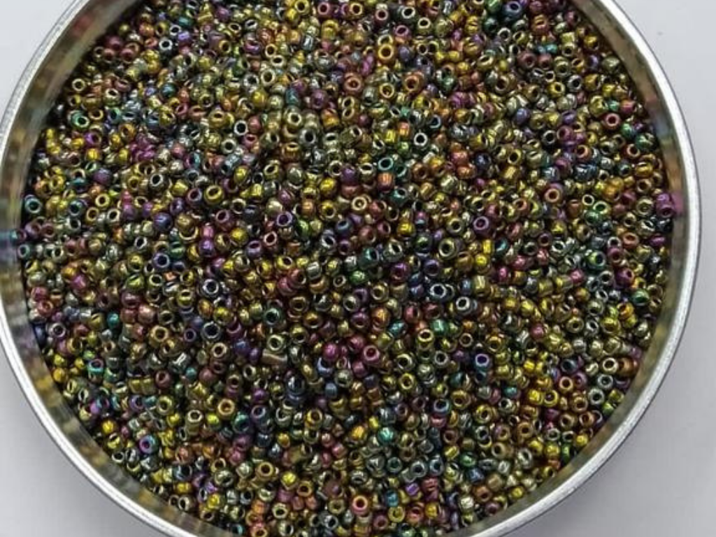 Bright Multicolor Rainbow Round Rocaille Glass Seed Beads- 2 mm (Wholesale)