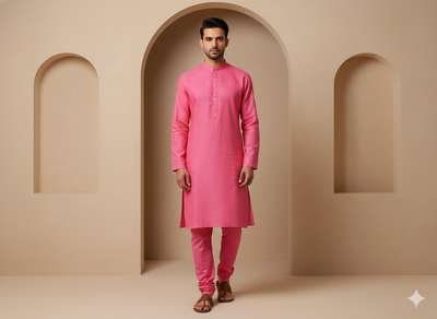 गुलाबी गुलाब सूती लिनन कपड़ा