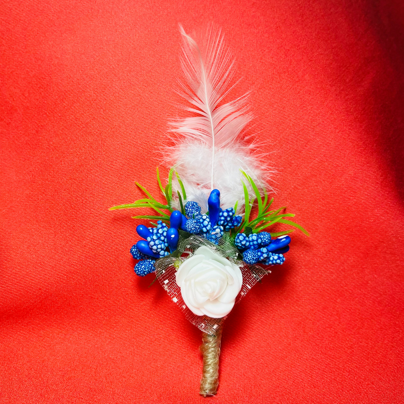 Multicolor Faux Feather Flower Brooch ( Wholesale )