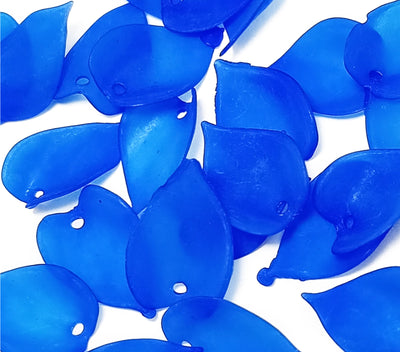 Cerulean Blue Matte Finish Acrylic Embellishments With Hole