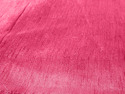 Hot Pink Plain Bangalore Raw Silk Fabric  (Wholesale)