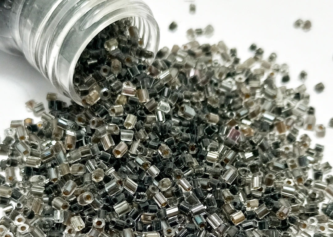 Black Inside Dyed Pipe / Bugle Glass Beads (Wholesale)