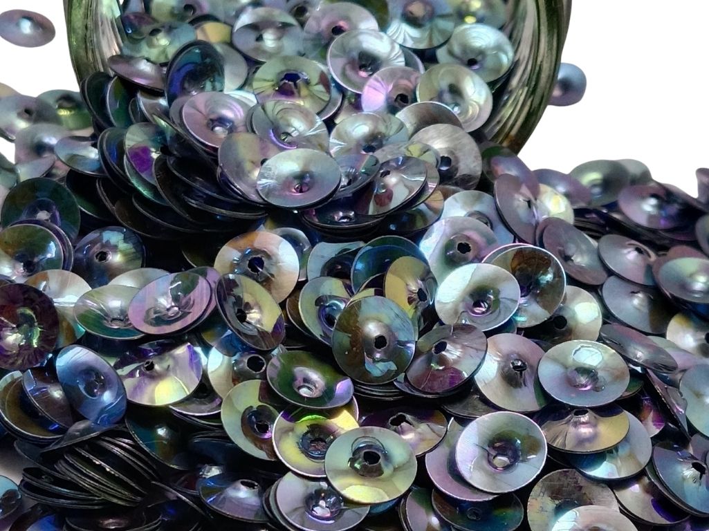 Multicolour Circular One Hole Plastic Sequins