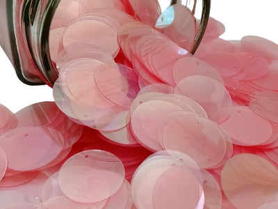 Pink  Circular One Hole Plastic Sequins