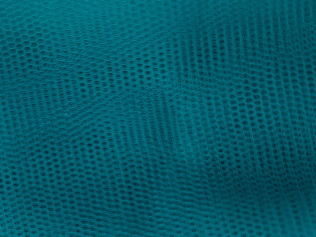 Teal Blue Plain Net Fabric