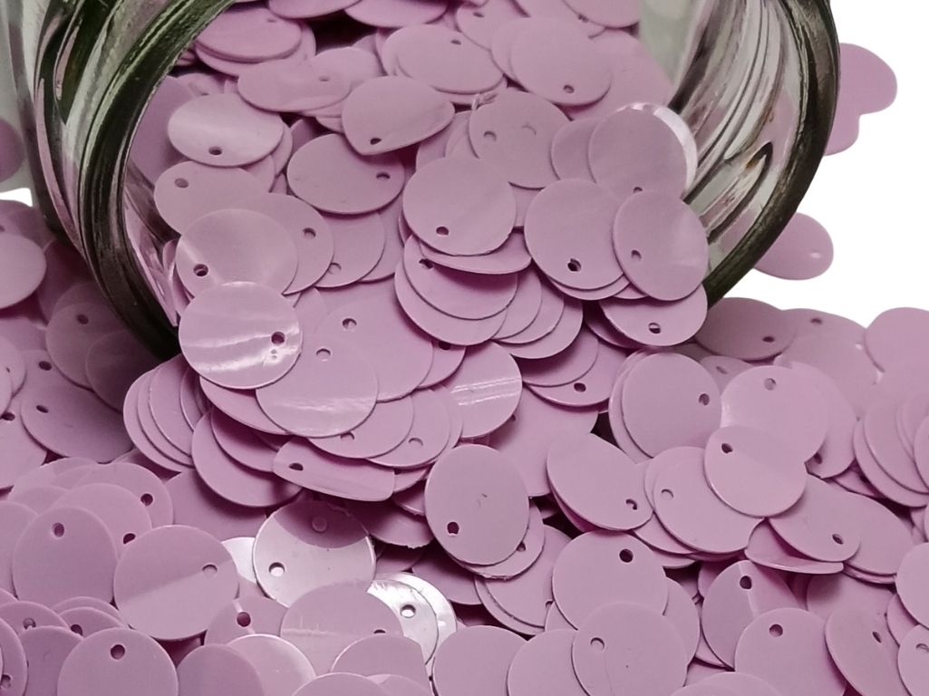 Light Mauve  Circular One Hole Plastic Sequins