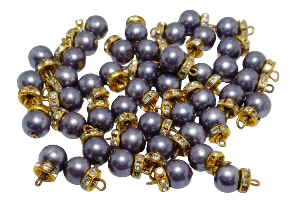 Plum Berry Spherical Loreal Glass Beads