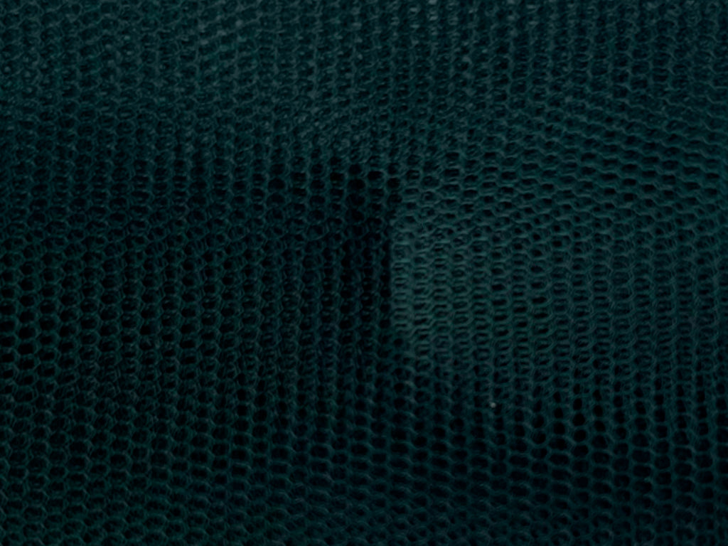 Dark Green Plain Net Fabric