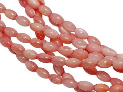 Light Peach Oval Glossy Mother of Pearl Beads