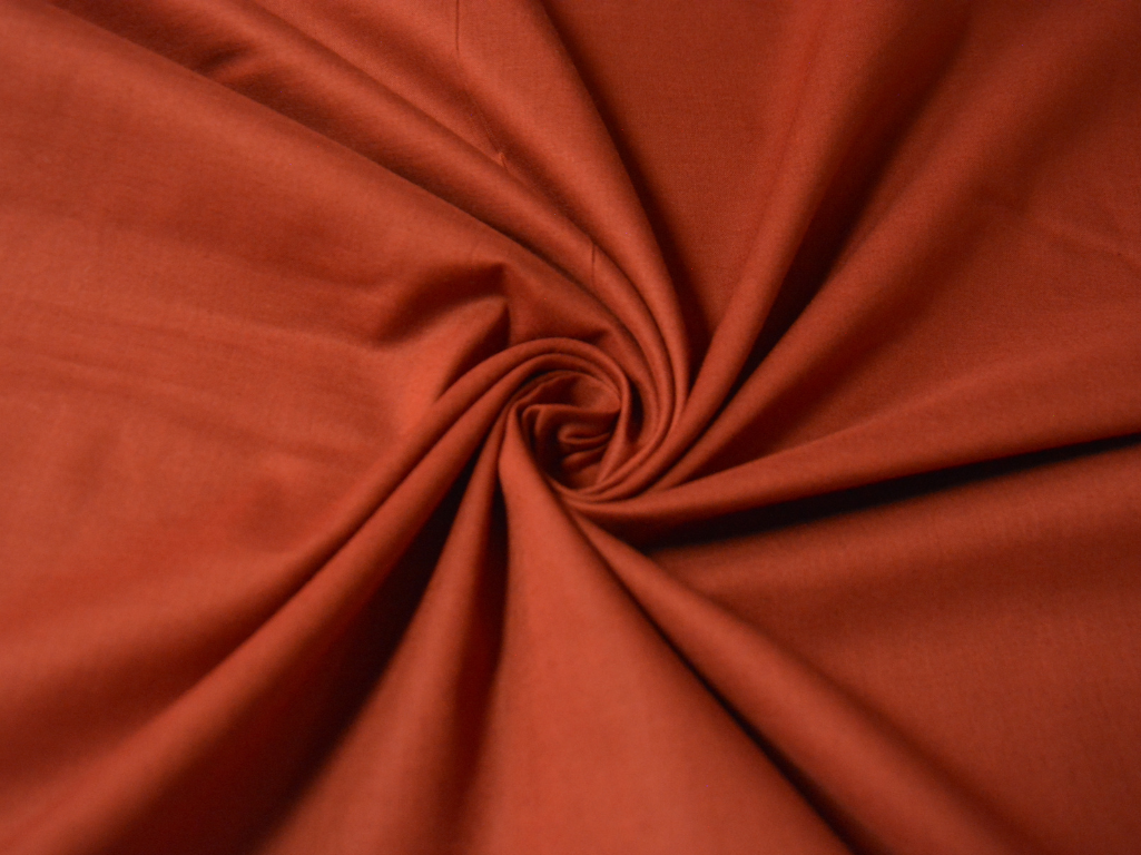 Burnt Orange Plain 100% Pure Mul Mul Cotton