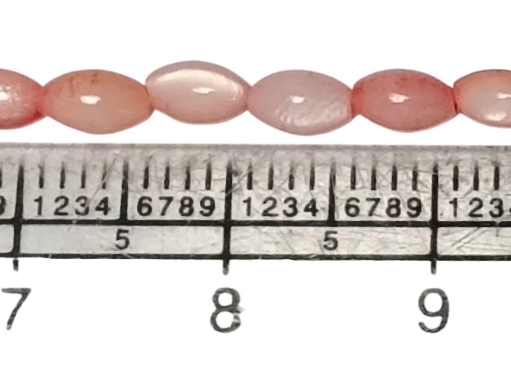 Light Peach Oval Glossy Mother of Pearl Beads