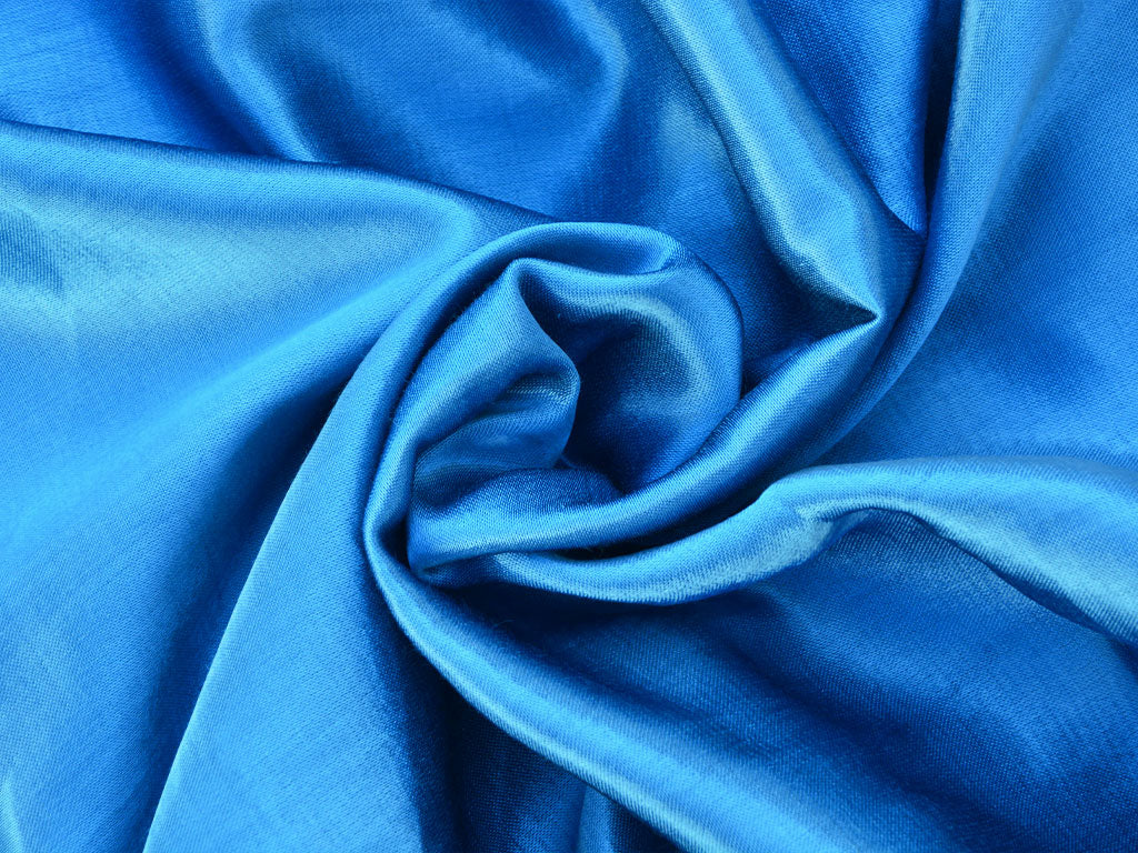 Dark Teal Blue Plain Pure Viscose Gaji Silk Fabric (Wholesale)