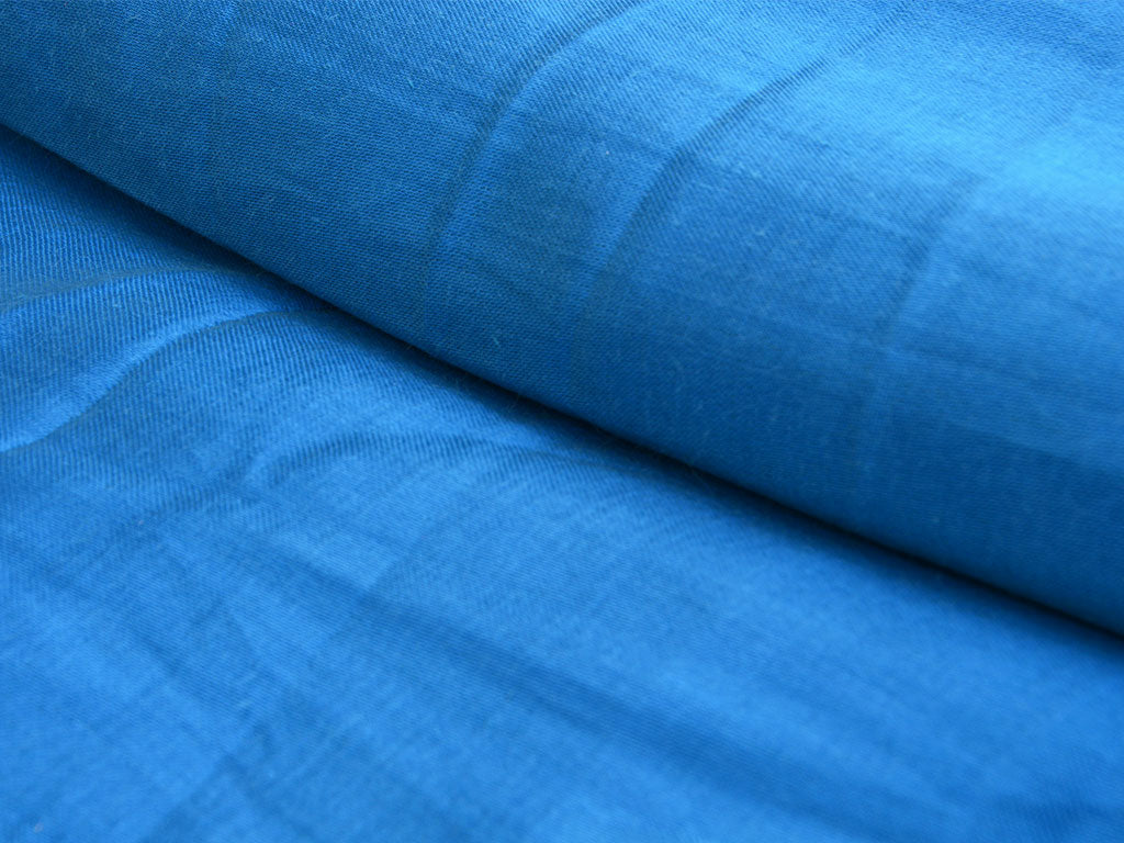 Dark Teal Blue Plain Pure Viscose Gaji Silk Fabric (Wholesale)