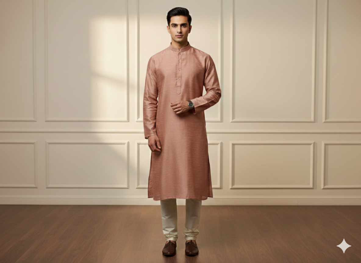 Light Brown Plain Bangalore Raw Silk Fabric  (Wholesale)