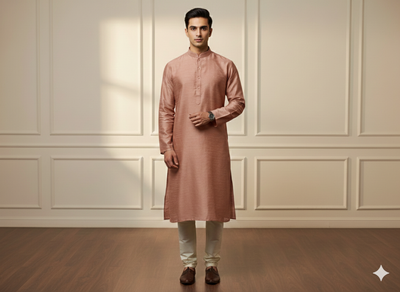 Light Brown Plain Bangalore Raw Silk Fabric  (Wholesale)