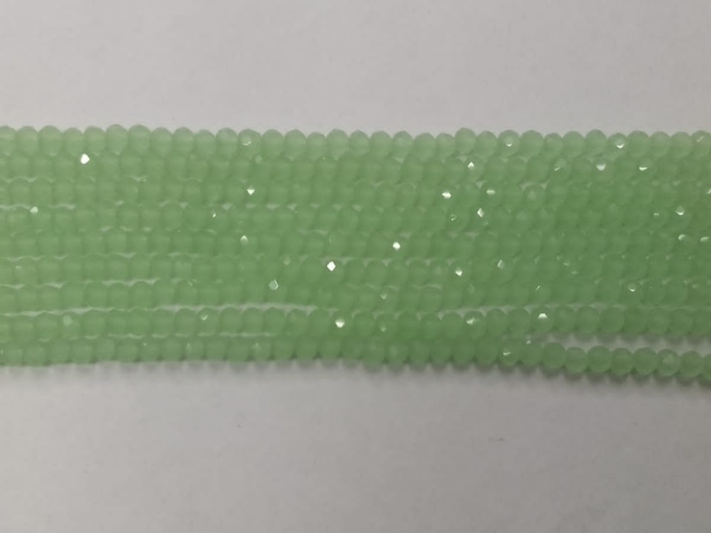 Mint Green Tyre Crystal Glass Beads (Wholesale