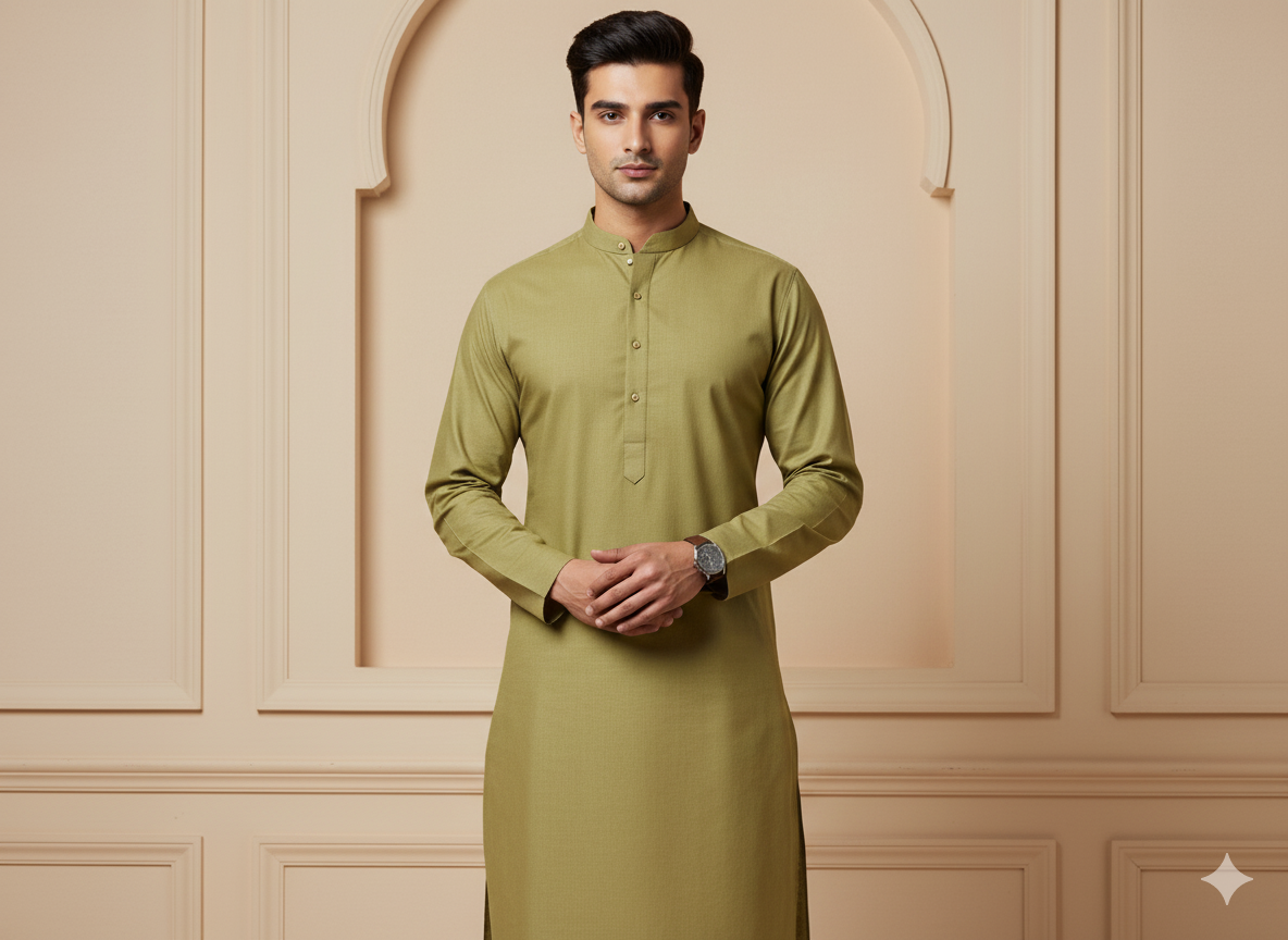 Khaki 100% Turkey Giza Cotton Fabric