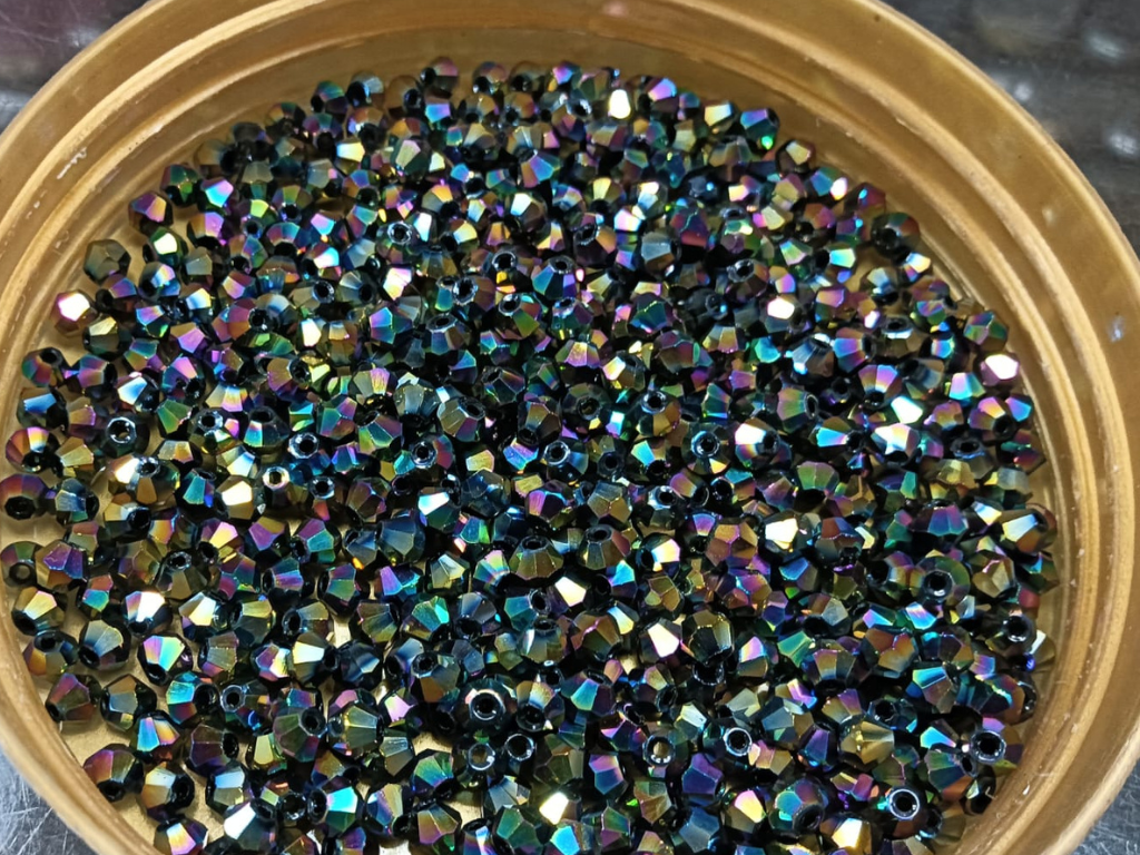 Multicolor Rainbow Bicone Crystal Glass Beads (Wholesale)