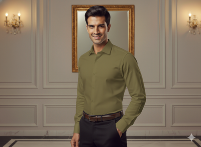 Khaki 100% Turkey Giza Cotton Fabric