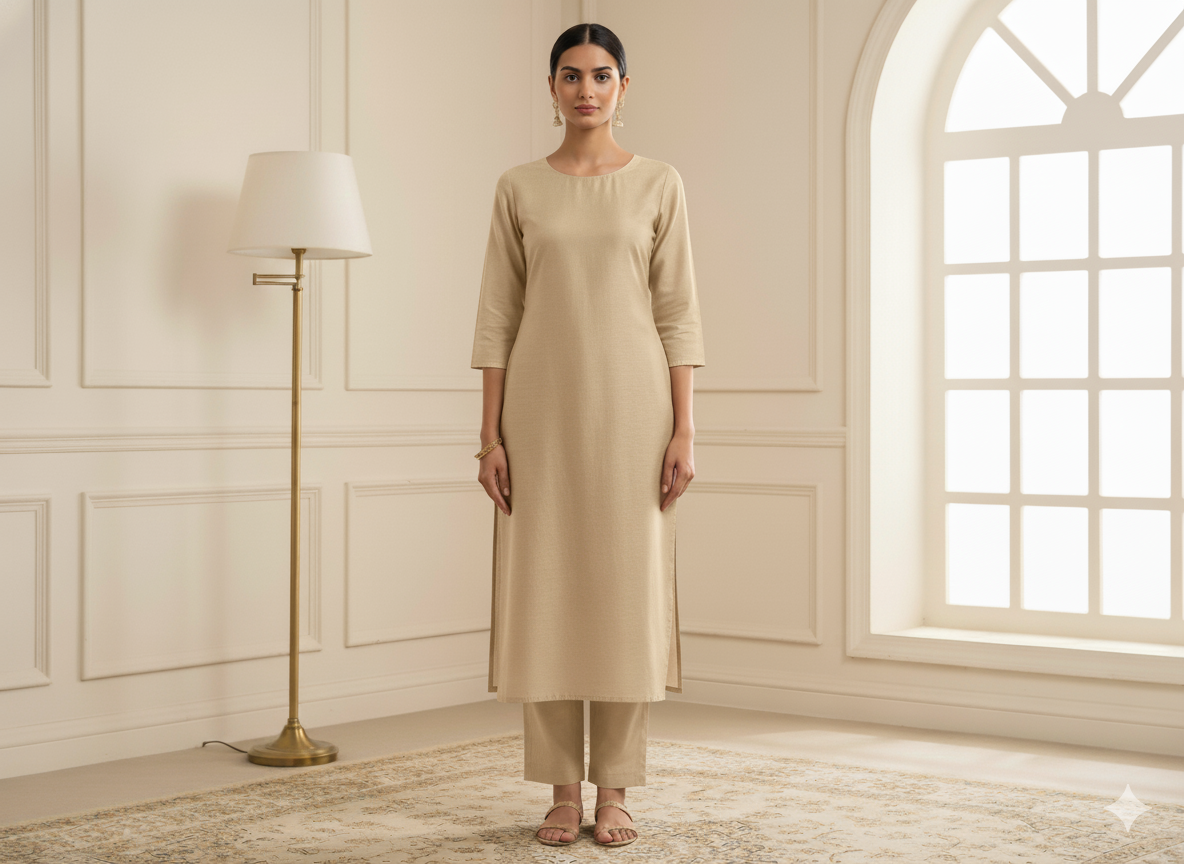 पेस्टल पीला सादा ग्लेज्ड कॉटन कपड़ा (थोक)