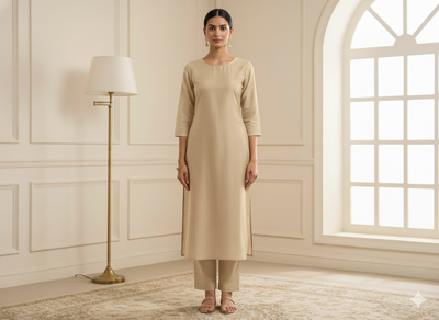 पेस्टल पीला सादा ग्लेज्ड कॉटन कपड़ा (थोक)