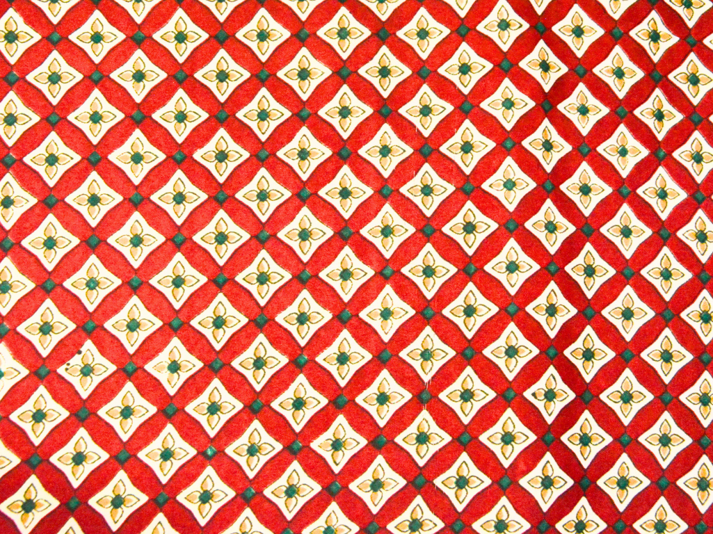 Red Diamond Digitally Printed Butter Crepe Fabric