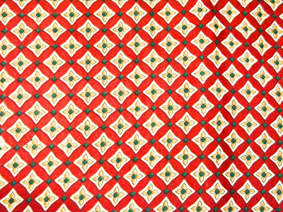 Red Diamond Digitally Printed Butter Crepe Fabric