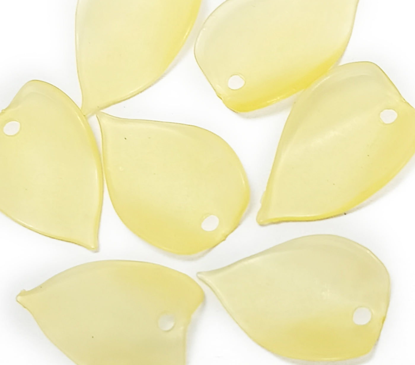 Bright Yellow Matte Finish Acrylic Embellishments With Hole