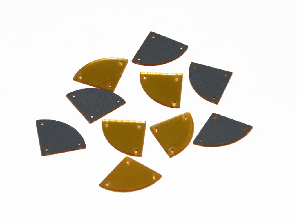 Golden Triangular Acrylic Mirror