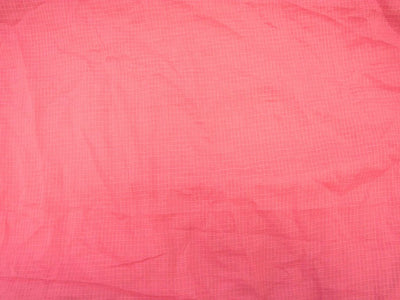 Coral Pink Check Kota Doria Pure Cotton Fabric